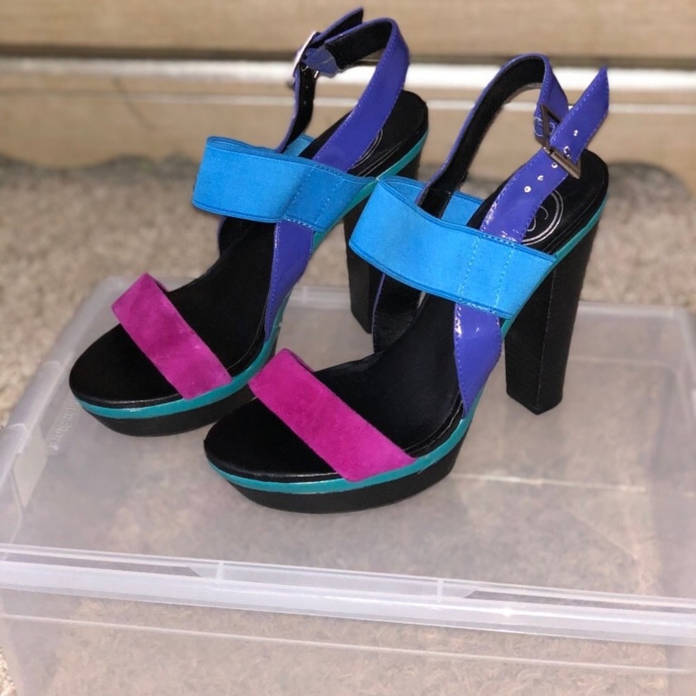 Jessica Simpson colorful heels